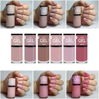 Bella Brazil: Esmaltes Nudes e Rosas Efeito Gel 9ml Seca Sem Cabine em Oferta na Shopee