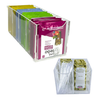Porta Chá + Porta Sachês Açucar C/ 4 Nichos Acrílico em Oferta na Shopee