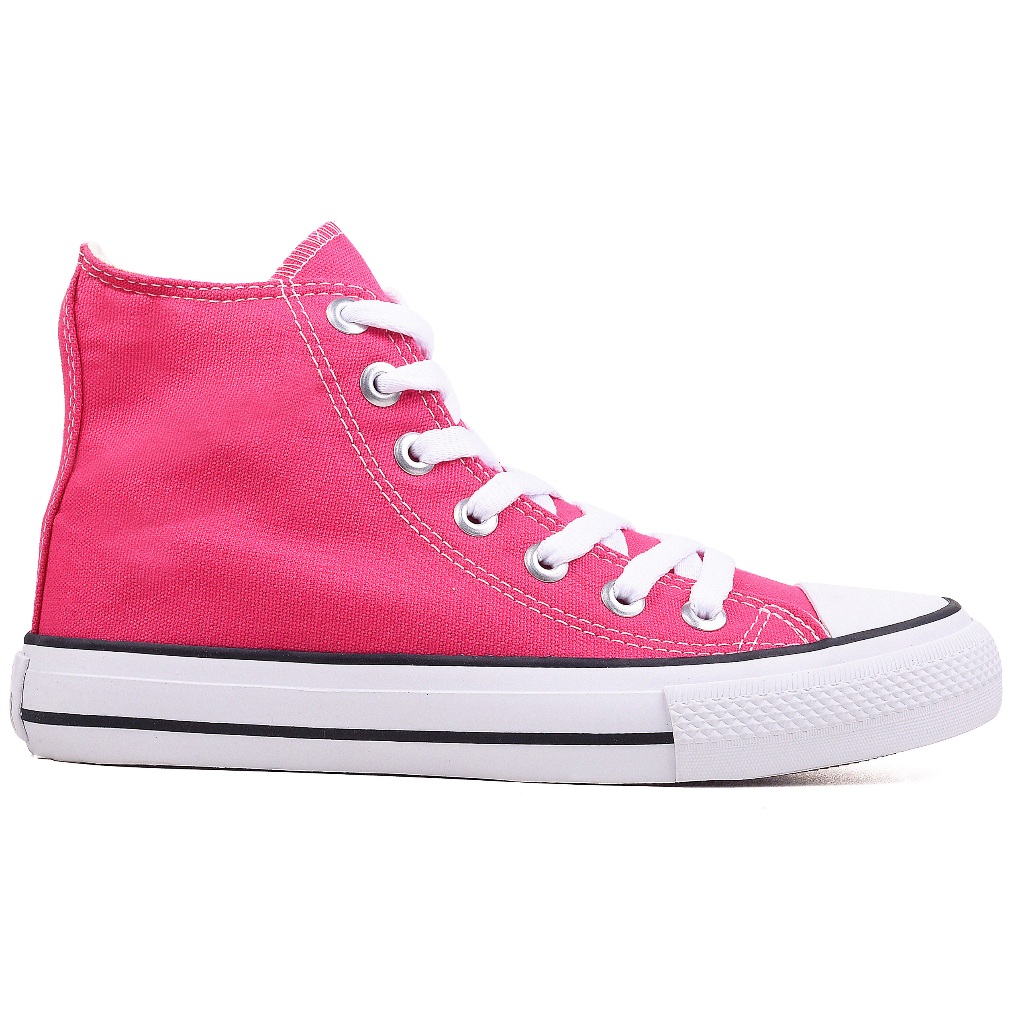 Tênis Cano Alto Médio Old Star Unissex All Promoção Rosa Pink