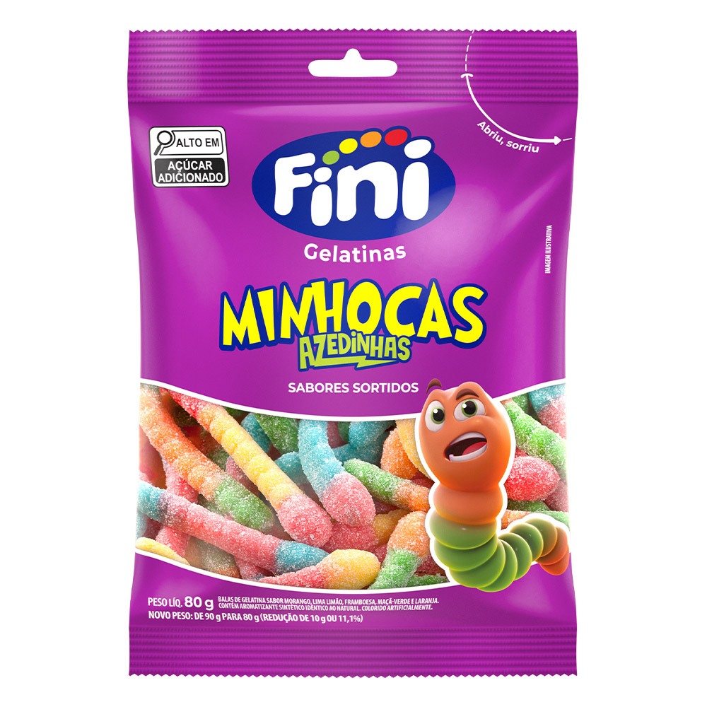 Minhocas Azedinhas 80g - Fini em Oferta na Shopee