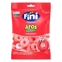 Aros de Morango Azedinhos 80g - Fini
