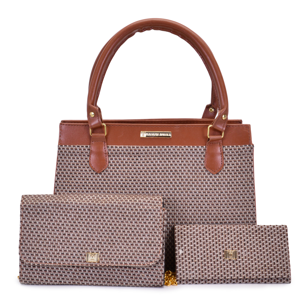 Bolsa Feminina Satchel Executiva Tote de Ombro + Bolsa Balada Festa Pequena + Carteira Feminina