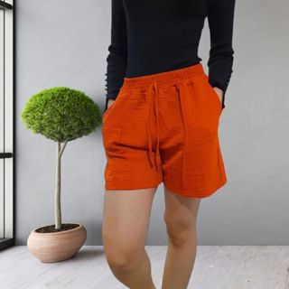 Short Feminino Duna soltinho confortável com bolso Básico em Oferta na Shopee