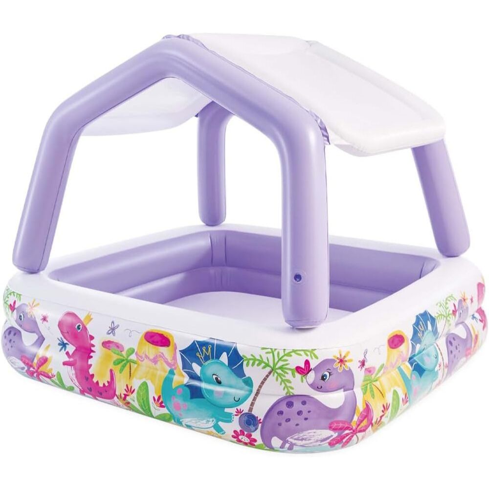 Piscina Inflável Infantil Lazer Cobertura Removível 295L Intex
