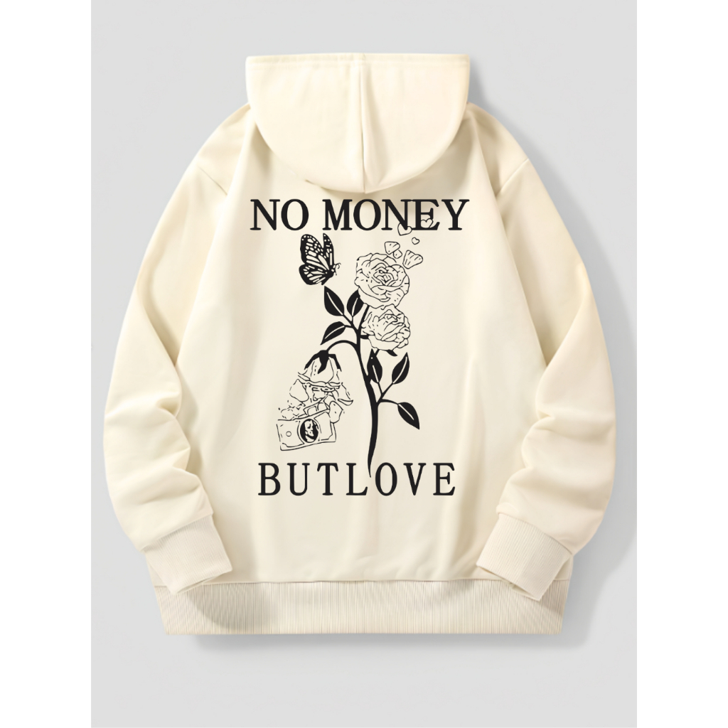 Moletom Canguru Unissex Masculino e Feminino Flanelado Blusa de Frio No Money But Love Confortável