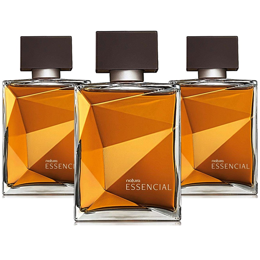 Perfume Essencial Deo Parfum Masculino Clássico Tradicional Original 100ml Para Homem Natura Kit com 3 Unidades