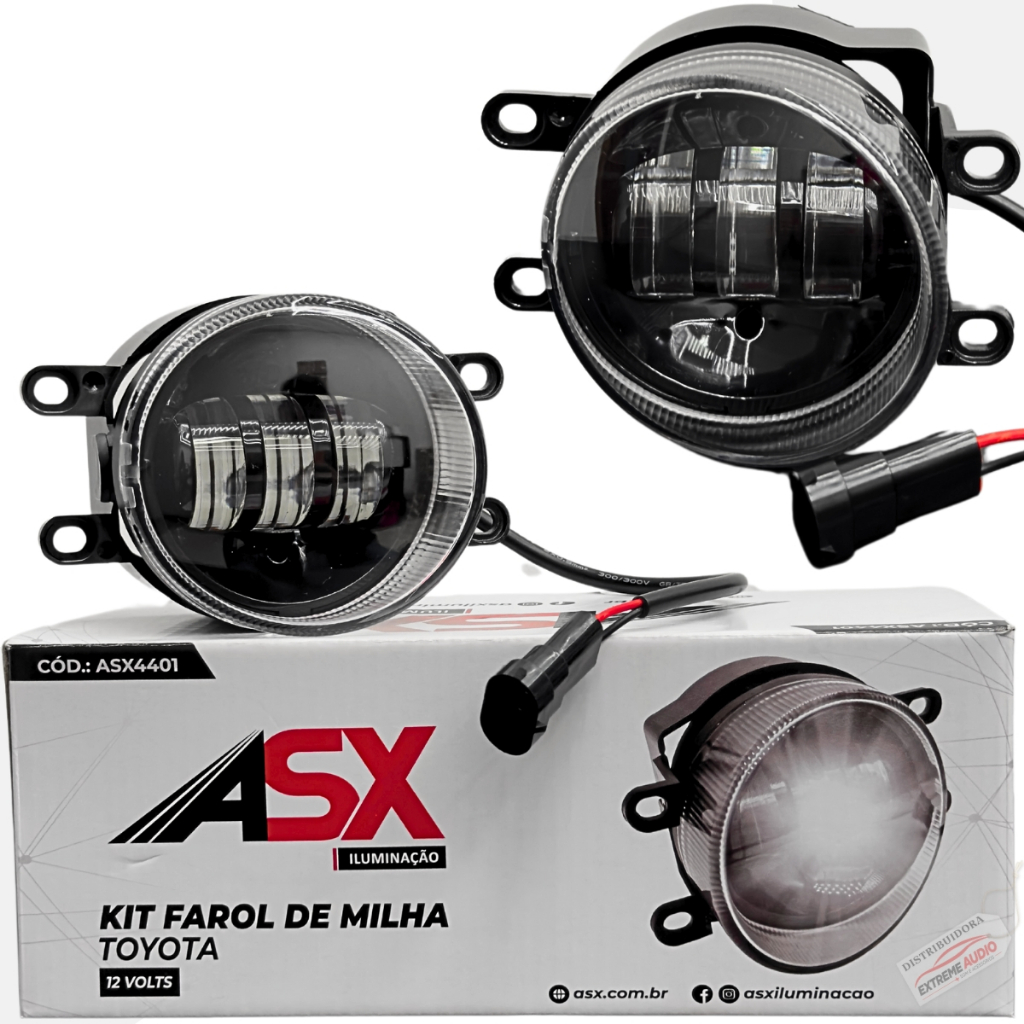Kit Farol De Milha Led Toyota Corola Yaris Hilux Asx 6000K em Oferta na Shopee