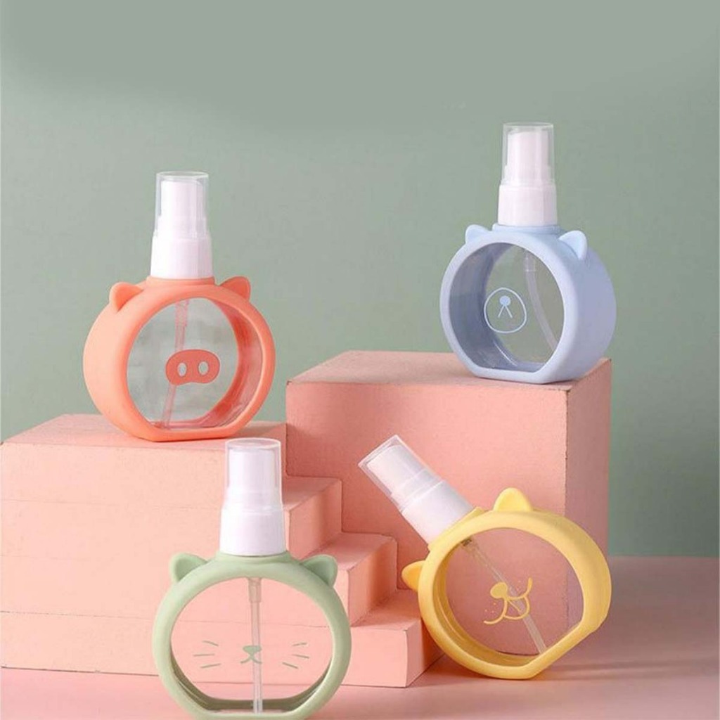 Frasco Spray 60ml - Design de Animais Fofos - Portátil para Viagem e Higiene - Allmini em Oferta na Shopee