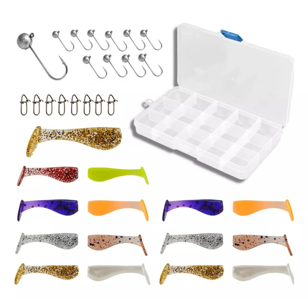 Kit Isca Micro Shad Girino 3cm - 44 Peças Ultra Light Robalo em Oferta na Shopee