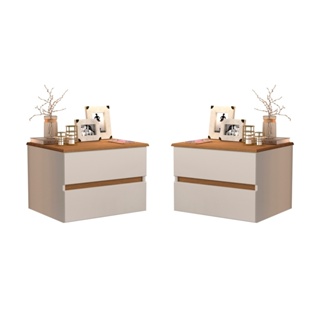 Kit 2 Mesas de Cabeceira Tóquio Criador Quarto Suspensa em Oferta na Shopee