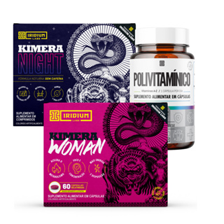 Kit Termogênico Kimera Woman + Kimera Night + Polivitaminico - Iridium Labs em Oferta na Shopee