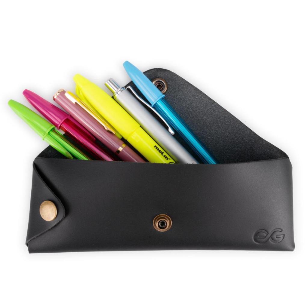 Estojo Escolar Executivo Masculino Couro Legítimo Porta Caneta/lápis