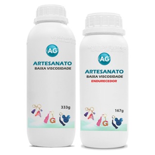 Resina Epoxi Para Artesanato Baixa Viscosidade AG 500g  - Cristal - Transparente em Oferta na Shopee