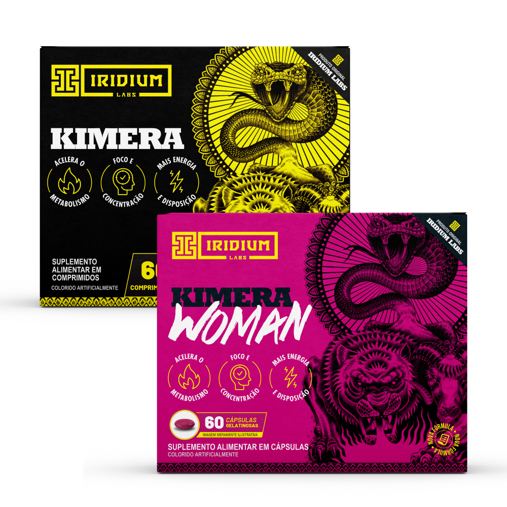 Kit Kimera Thermo 60 comps e Kimera Woman 60 comps - Termogênico  Iridium Labs em Oferta na Shopee
