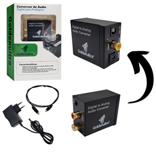 Conversor Áudio Digital para Analógico com cabo Optico Com Entrada De P2 em Oferta na Shopee