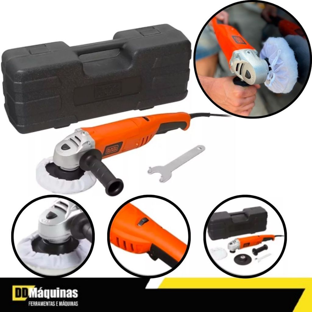 Politriz Angular 5" 600W 220V + Maleta - Black Decker