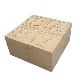 CUBO BABY FESTA MDF 30x30 CHÁ REVELAÇÃO DECORAÇÃO ANIVERSÁRIO em Oferta na Shopee