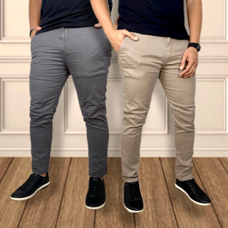 Kit 2 Calças Sarja Slim Skinny  Sport Fino Social em Oferta na Shopee
