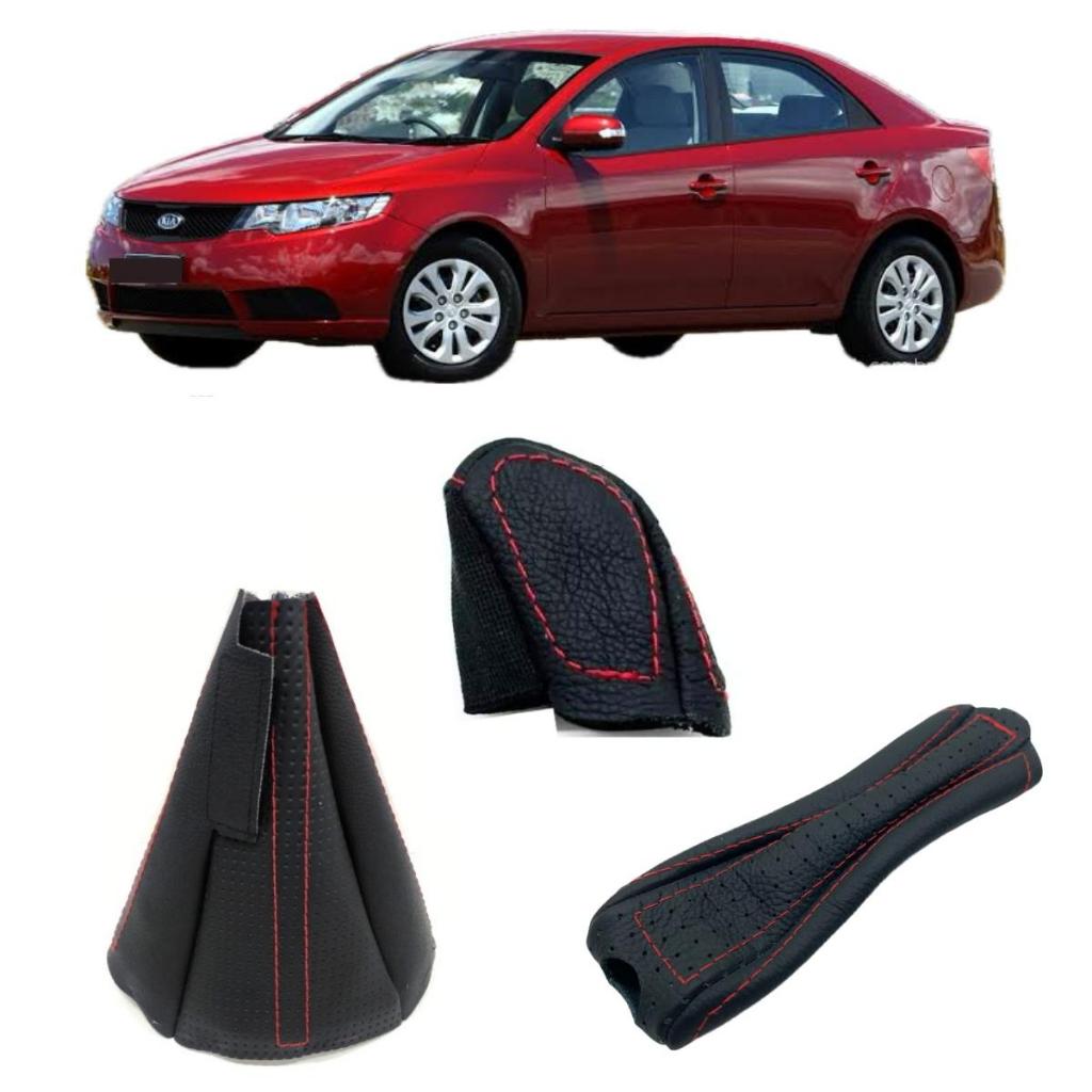 Kit reparo Kia Cerato 2009 2010 2011 2012 2013 Caps para Manopla do Freio e Câmbio Manual com Coifa