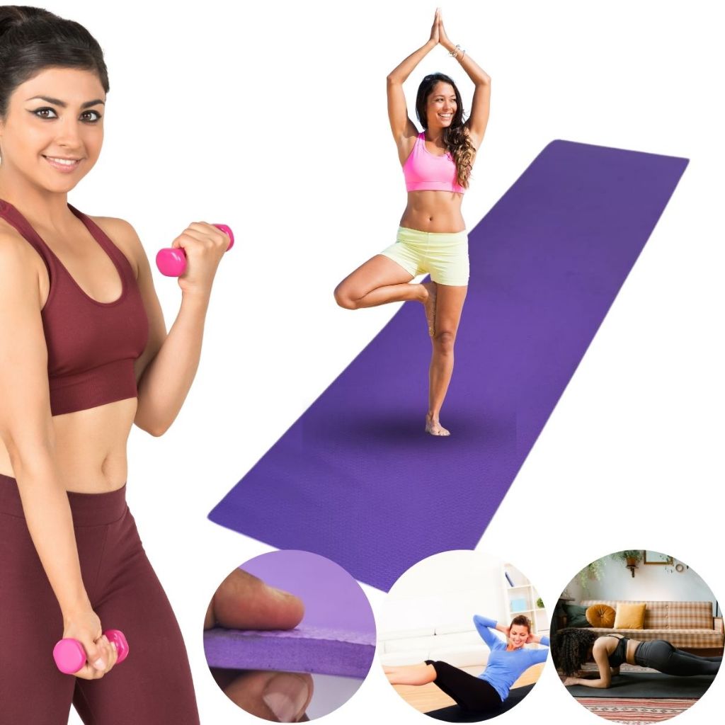 Esteira Colchonete EVA Grande 200x50cm Altura 10mm Antiderrapante Borracha Cross Fitness Ioga Pilate