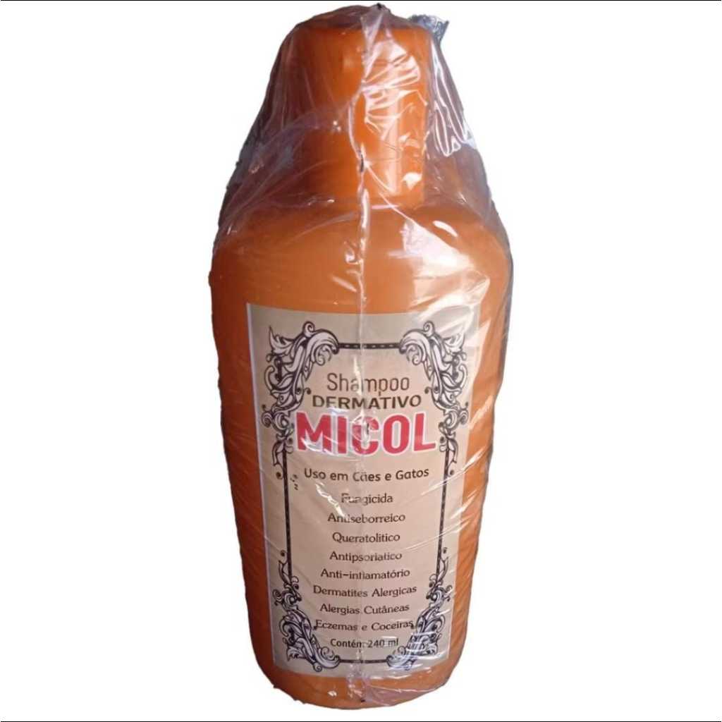 Shampoo Pet Fungicida Anti Alérgico Micol 240ml Eczema Coceiras Cães e Gatos