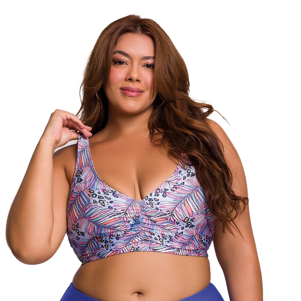 Bikini Top Regata Avulso Plus Size Estampada Selene