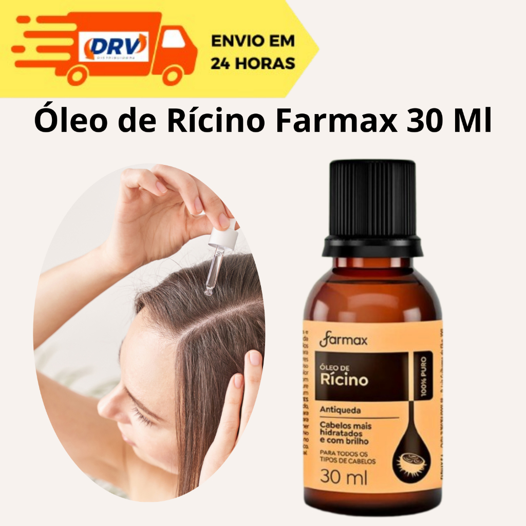 Oléo De Rícinio 100 % Puro 30 ML Farmax em Oferta na Shopee