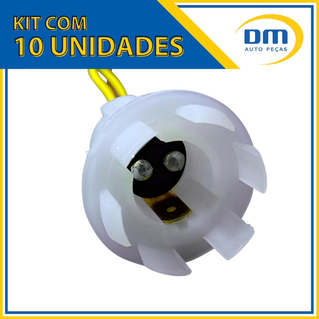 10 Soquetes Farol Aranha Nylon 2 Polos - Branco