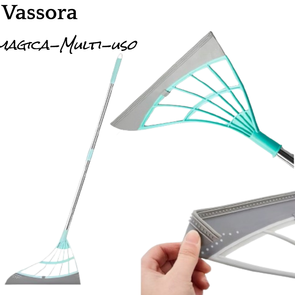 Vassoura e Rodo 2 em 1 Cabo Grande 90CM Vassoura Mágica