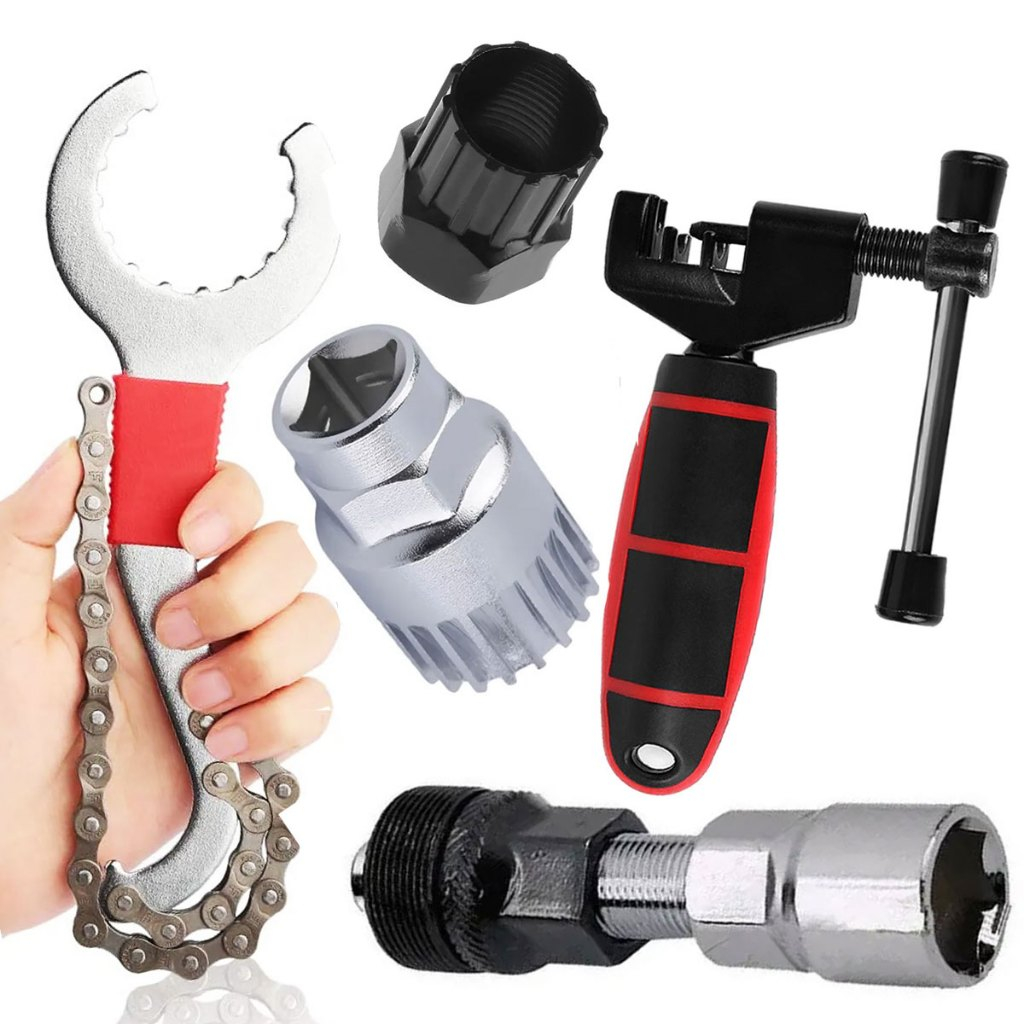Kit De Chave Ferramenta Pedivela Catraca Movimento Central Roda Saca Tira Pino Corrente Para Bike