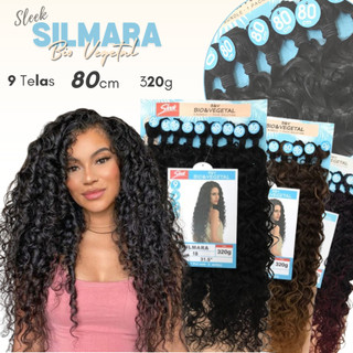 Cabelo Fibra Bio Vegetal Silmara Sleek Cacheado 80cm 320g 9 Telas em Oferta na Shopee