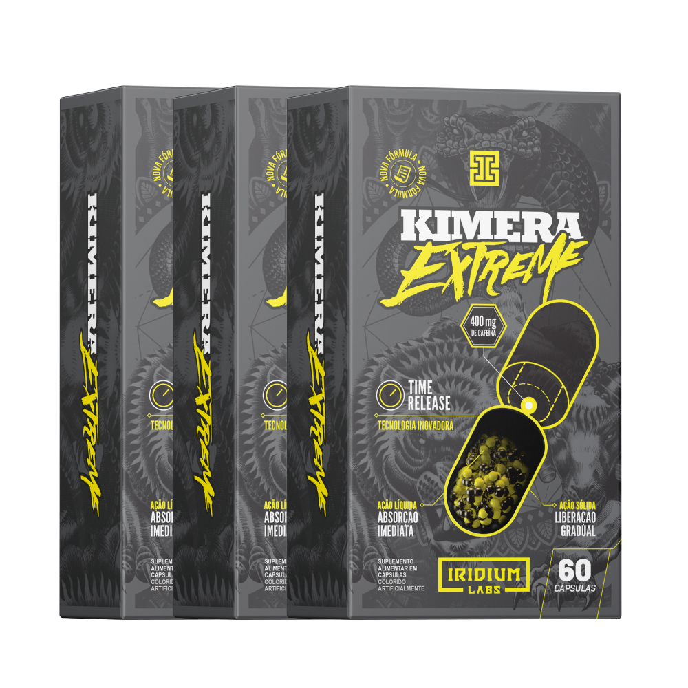 Kit 3x Kimera Extreme - Termogênico 420mg Cafeína 180 Comps em Oferta na Shopee