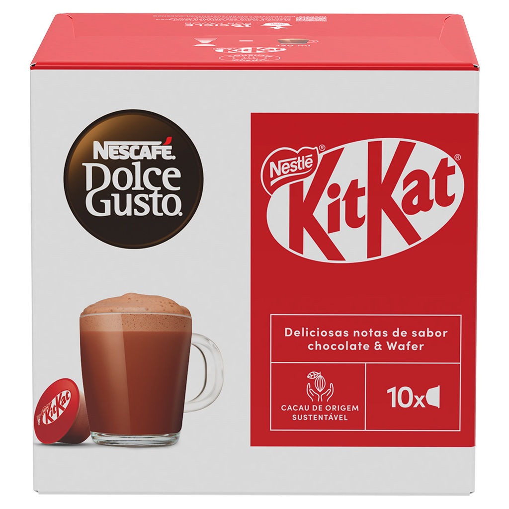 Achocolatado em Cápsula KitKat Nescafé Dolce Gusto Caixa 10 Unidades