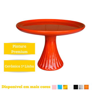 Boleira Doceira Com Pé Em Cerâmica Festa Aniversário Enfeite Mesa em Oferta na Shopee