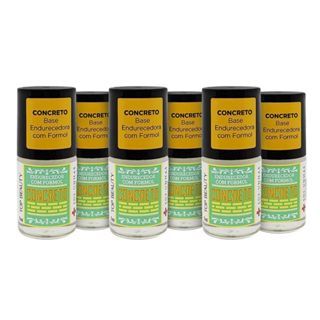 Kit c/6 Un - Base Concreto Bomba Fortalecedora Endurecedora de Unhas  7ML