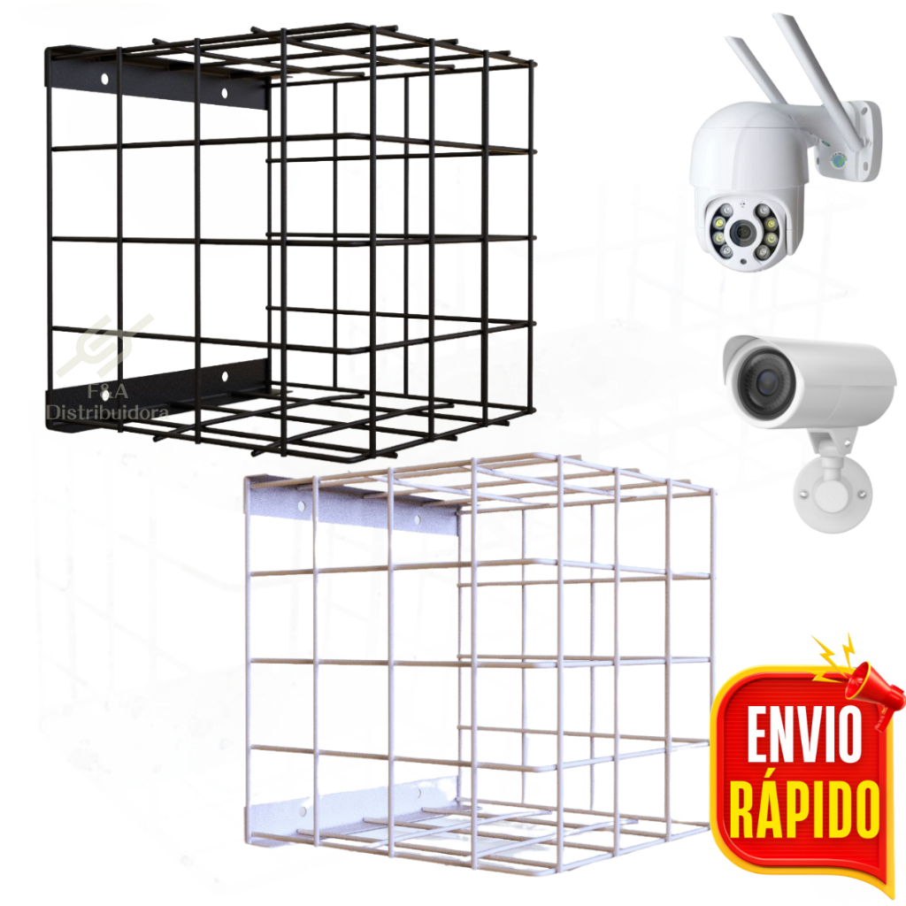 GRADE DE PROTEÇÃO REFORÇADA PARA CAMERA CFTV SEGURANÇA DOME, ROBÔ  e BULLET INTELBRAS HIKVISION JFL
