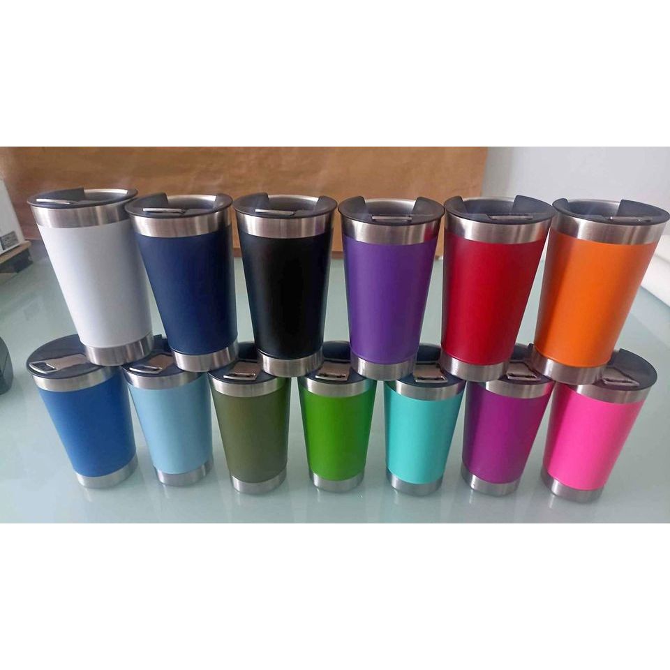 Copo Térmico Inox Para Cerveja Com Tampa e Abrido