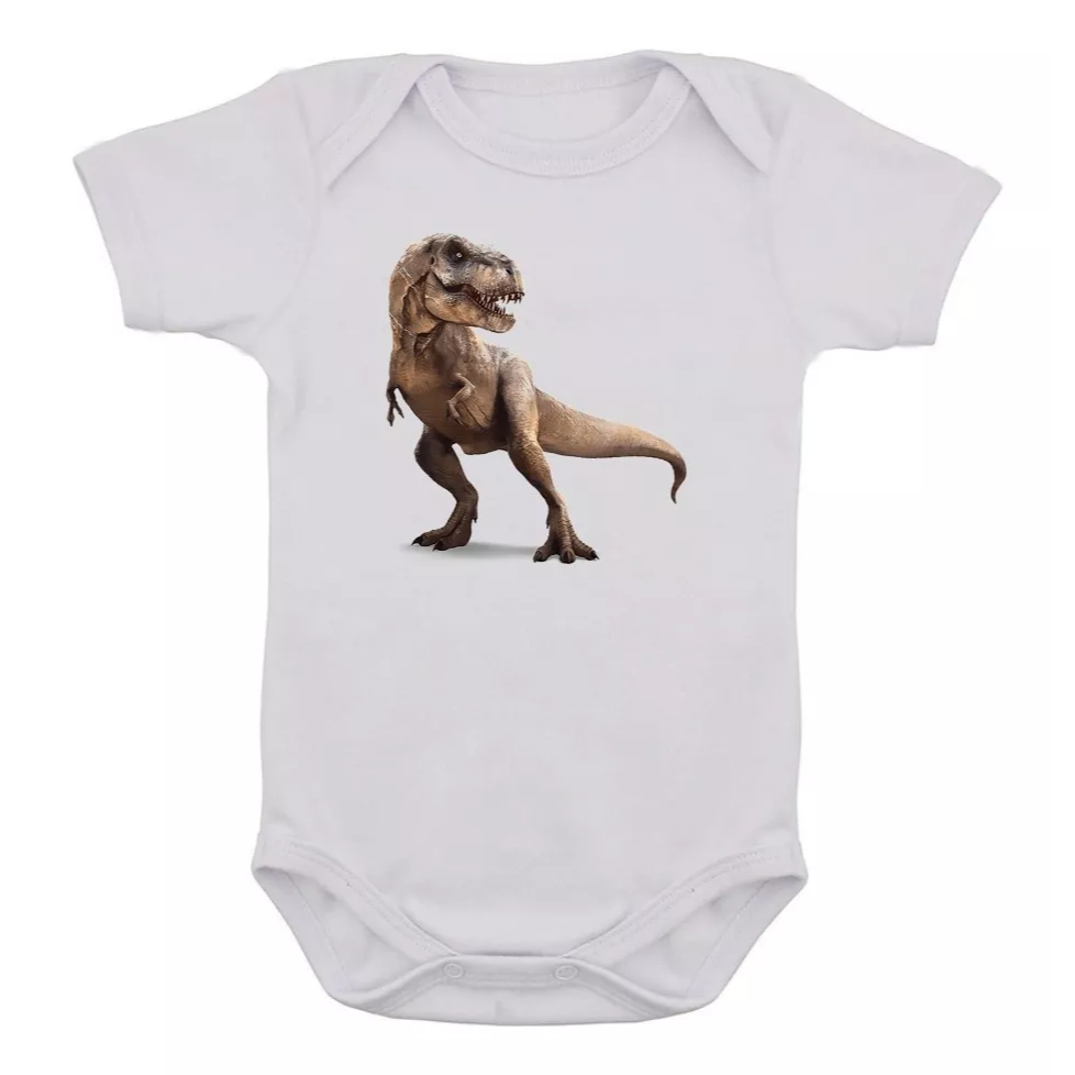 Body Infantil Dinossauro Tiranossauro Rex Jurassic Bebê 16
