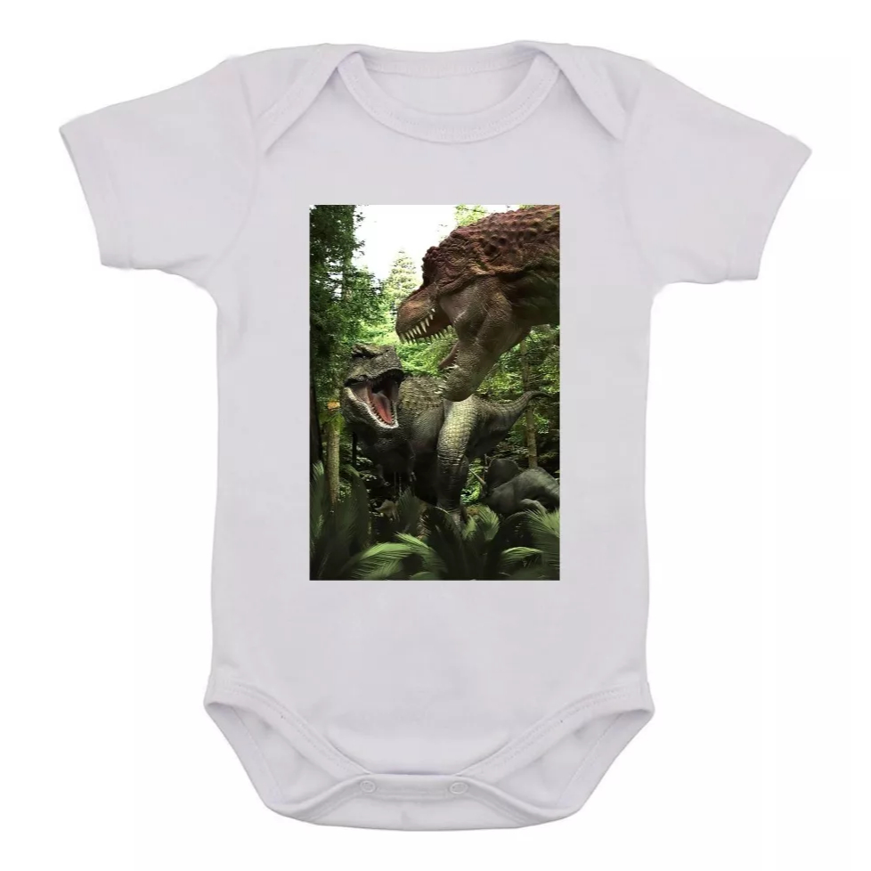 Body Infantil Dinossauro Tiranossauro Rex Jurassic Bebê 02