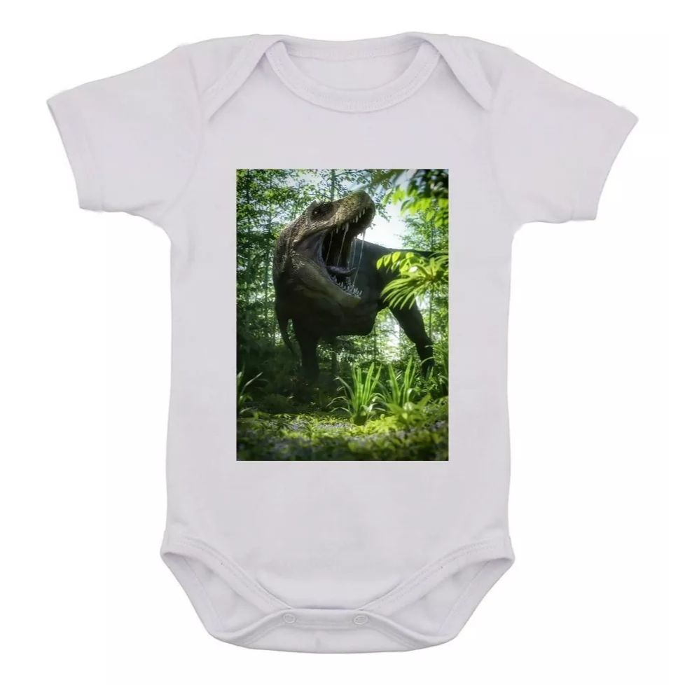 Body Infantil Dinossauro Tiranossauro Rex Jurassic Bebê 11