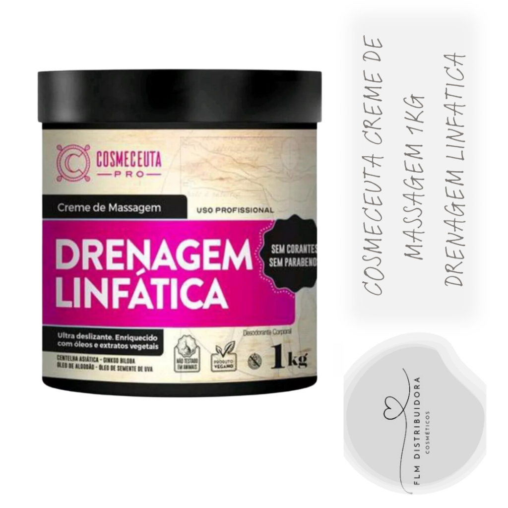 Creme de Massagem Cosmeceuta Drenagem Linfatica 1kg em Oferta na Shopee