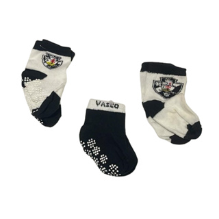 Kit com 3 ou 4 Meias Para Bebê 0 a 6 meses/RN 100% Algodão - 1 Par de Cada/Time Vasco/Menino em Oferta na Shopee