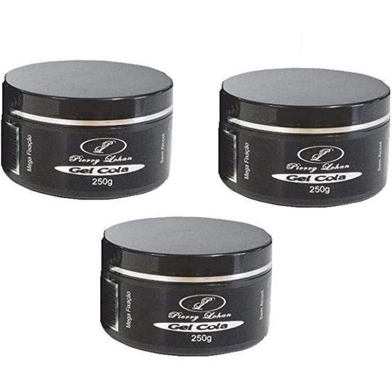 Gel Cola - Gel para Penteados Pierry Lohan 3x250G BG Cosméticos