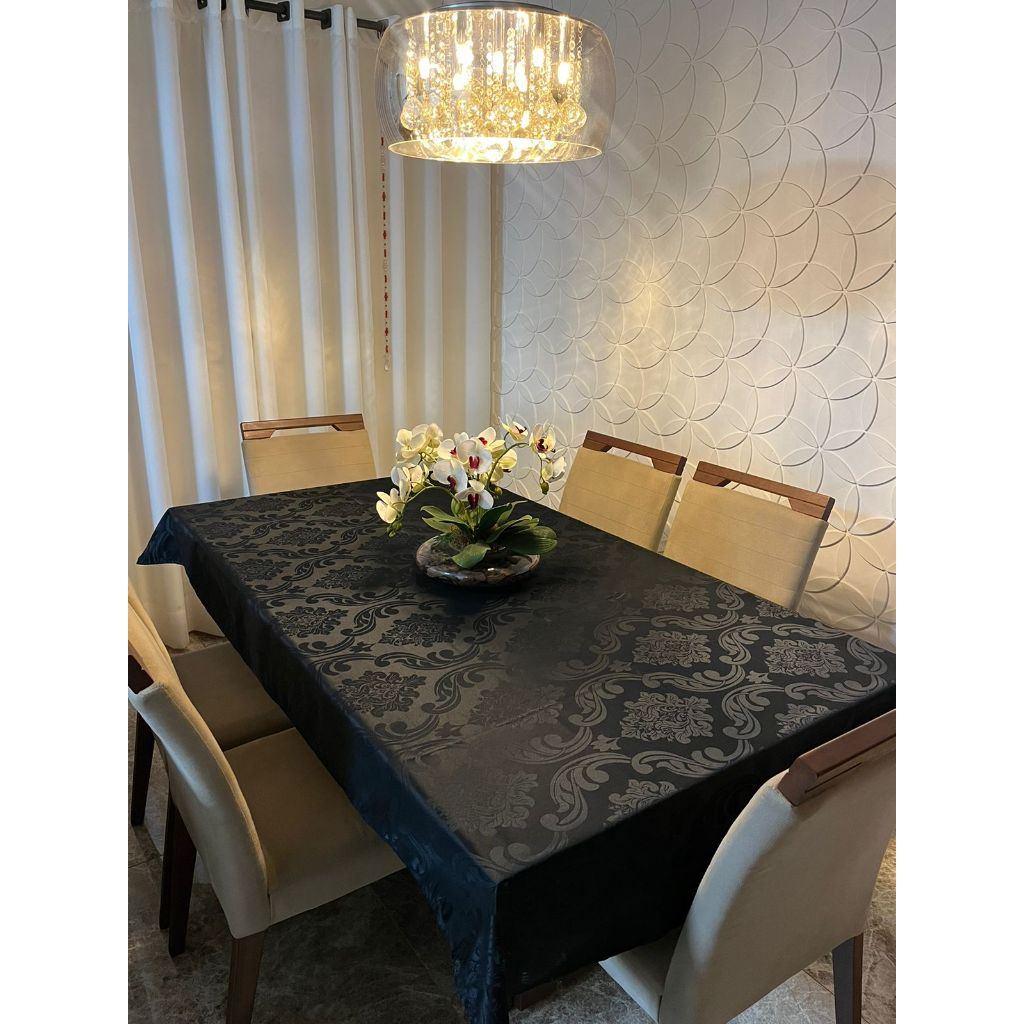 Toalha de Mesa Jacquard Luxo 6 Lugares 2,10x1,40 Várias Cores ENVIO IMEDIATO