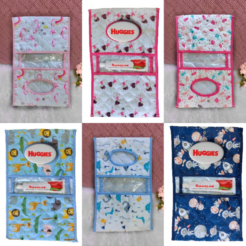 Porta Fralda Portátil Porta Lenço Umedecido Menino Menina