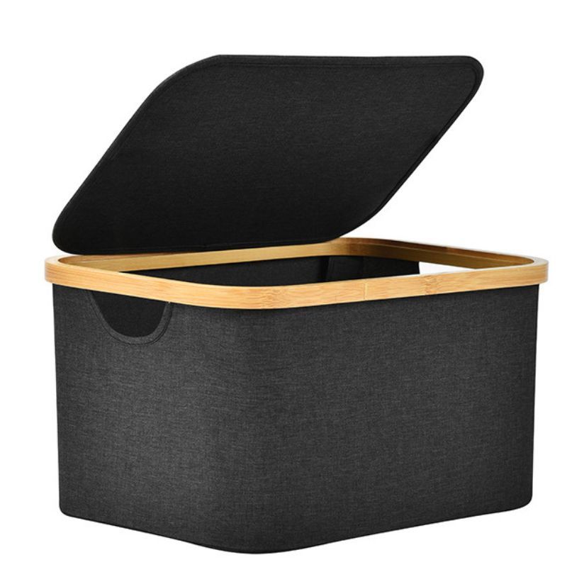 Cesto de Roupa Suja Lavanderia  com tampa Forrado com Alça Quarto Banheiro em Oferta na Shopee