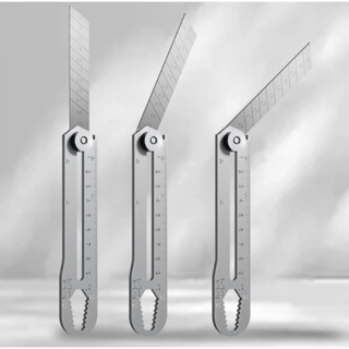 Faca utilitária profissional com trava giratória de 18 mm + 10 lâminas em Oferta na Shopee