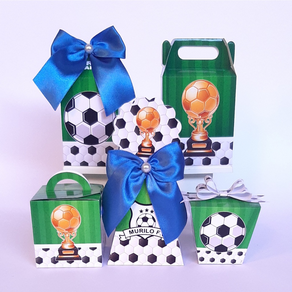 Kit Festa FUTEBOL Pegue e Monte | Caixinhas Personalizadas | Lembrancinhas para Festa Infantil
