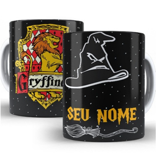 Caneca Personalizada Harry Potter Escudos Casas Grifinória Sonserina Lufa Lufa Corvinal Com Nome em Oferta na Shopee