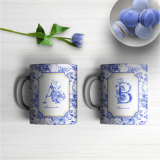 Caneca Xícara Personalizada Presente Com Seu  Nome Floral em Oferta na Shopee